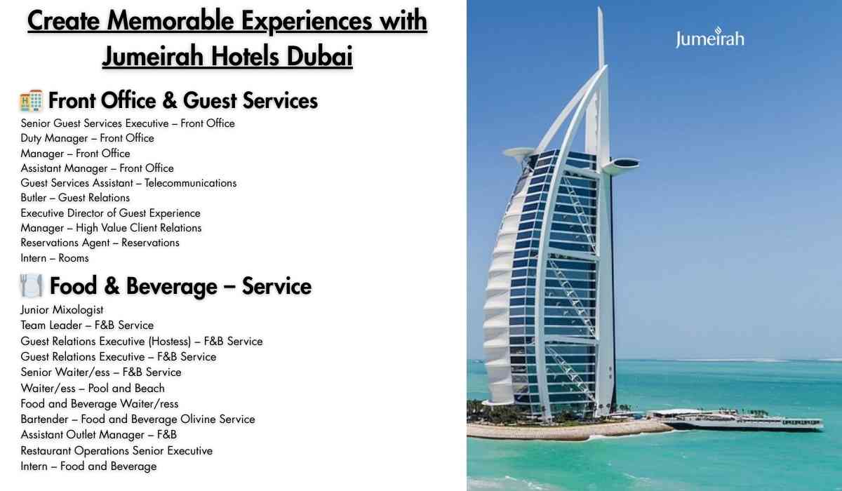 Create Memorable Experiences with Jumeirah Hotels Dubai