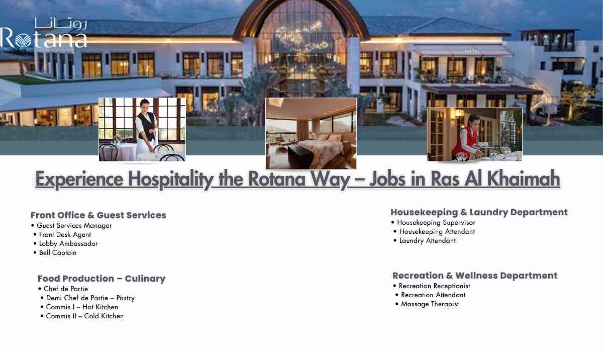 Experience Hospitality the Rotana Way – Jobs in Ras Al Khaimah