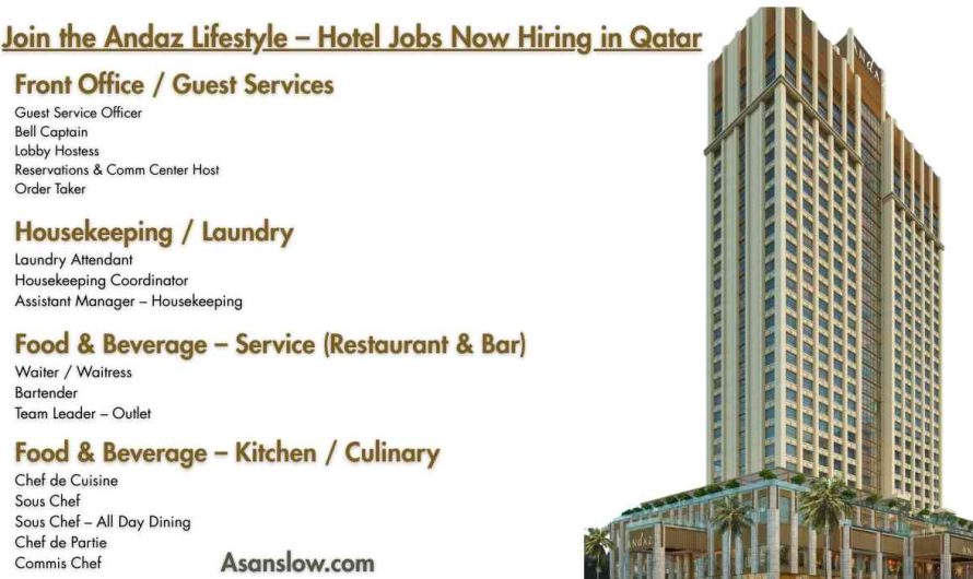 Join the Andaz Lifestyle – Hotel Jobs Now Hiring in Qatar