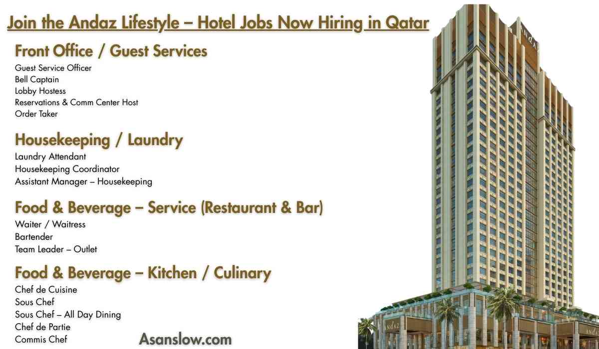 Join the Andaz Lifestyle – Hotel Jobs Now Hiring in Qatar
