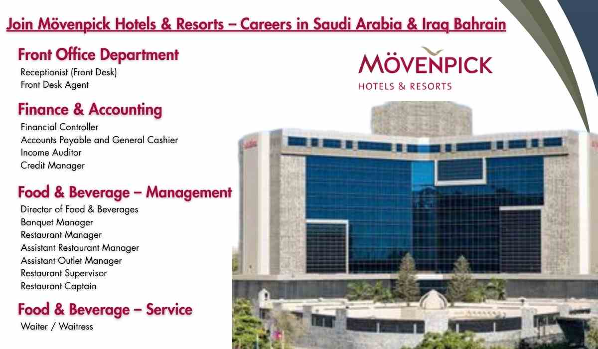 Join Mövenpick Hotels & Resorts – Careers in Saudi Arabia & Iraq Bahrain