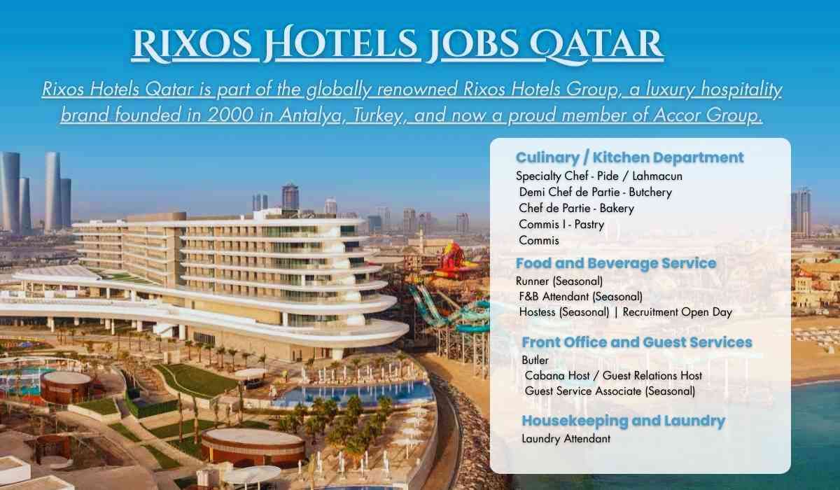 Be Part of a Vibrant Resort Lifestyle – Join Rixos Hotels Qatar