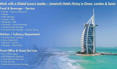 Work with a Global Luxury Leader – Jumeirah Hotels Hiring in Oman, London & Spain