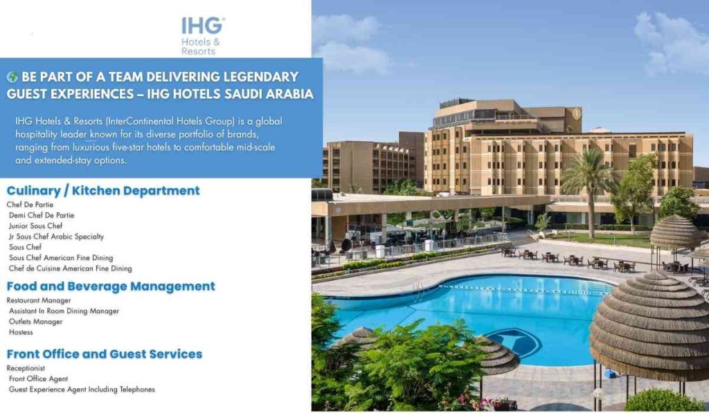 Be Part of a Team Delivering Legendary Guest Experiences – IHG Hotels Saudi Arabia