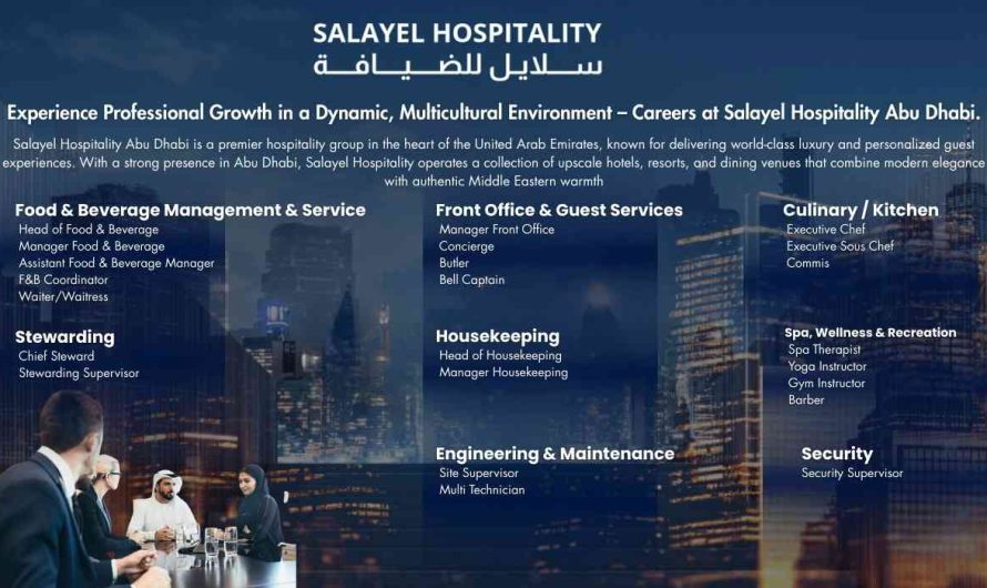 Experience Professional Growth in a Dynamic, Multicultural Environment – Careers at Salayel Hospitality Abu Dhabi.