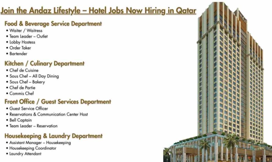 Join the Andaz Lifestyle – Hotel Jobs Now Hiring in Qatar