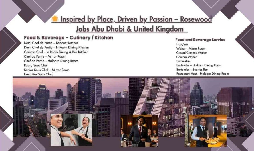 Inspired by Place, Driven by Passion – Rosewood Jobs Abu Dhabi & United Kingdom