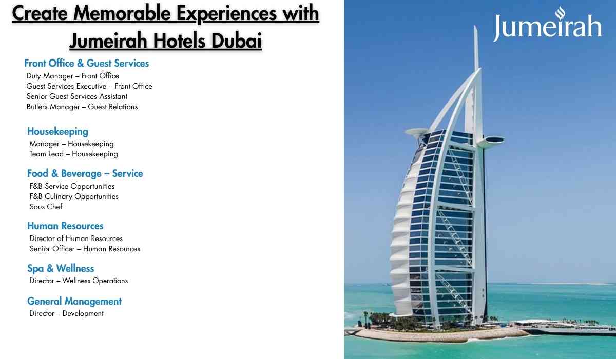 Create Memorable Experiences with Jumeirah Hotels Dubai