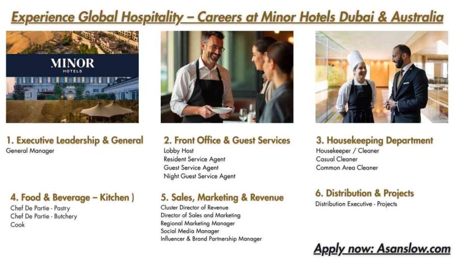 Experience Global Hospitality – Careers at Minor Hotels Dubai & Australia
