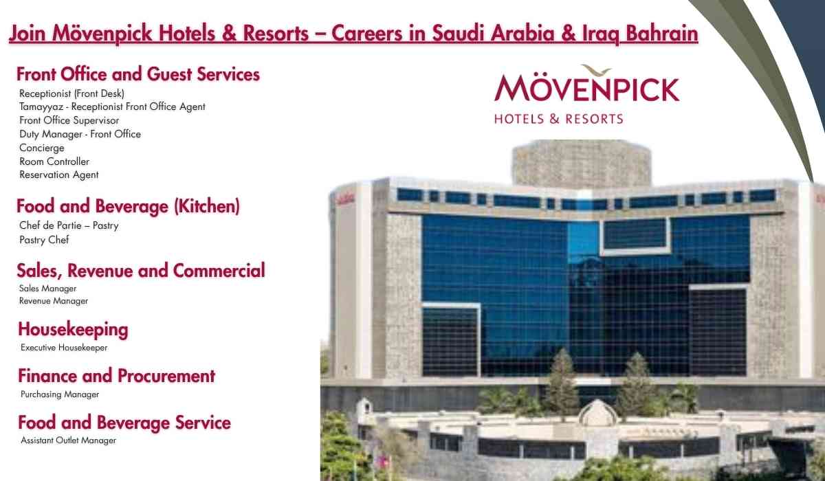 Join Mövenpick Hotels & Resorts – Careers in Saudi Arabia & Iraq Bahrain