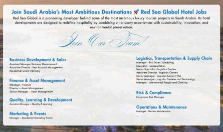 Join Saudi Arabia’s Most Ambitious Destinations Red Sea Global Hotel Jobs