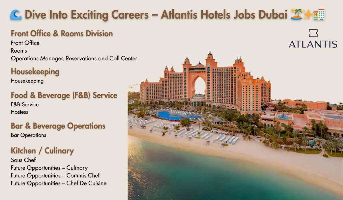 Dive Into Exciting Careers – Atlantis Hotels Jobs Dubai Atlantis Resorts