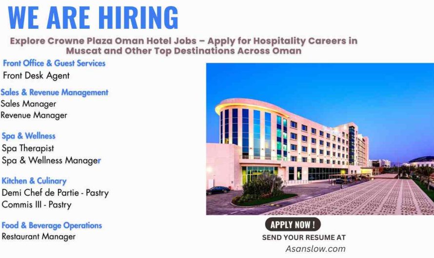 Explore Crowne Plaza Oman Hotel Jobs – Apply for Hospitality Careers in Muscat and Other Top Destinations Across Oman