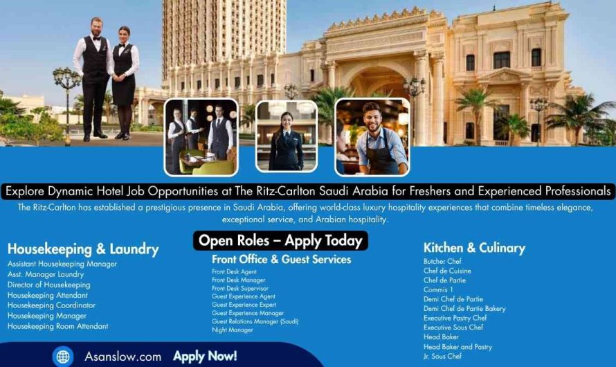 Explore Dynamic Hotel Job Opportunities at The Ritz-Carlton Saudi Arabia for Freshers and Experienced Professionals