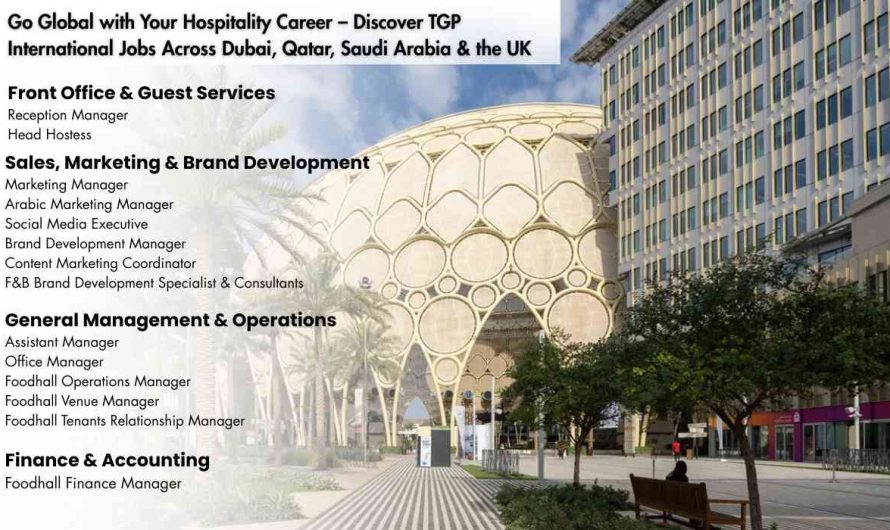 Go Global with Your Hospitality Career – Discover TGP International Jobs Across Dubai, Qatar, Saudi Arabia & the UK