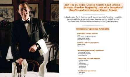Join The St. Regis Hotels & Resorts Saudi Arabia – Discover Premium Hospitality Jobs with Exceptional Benefits and International Career Growth