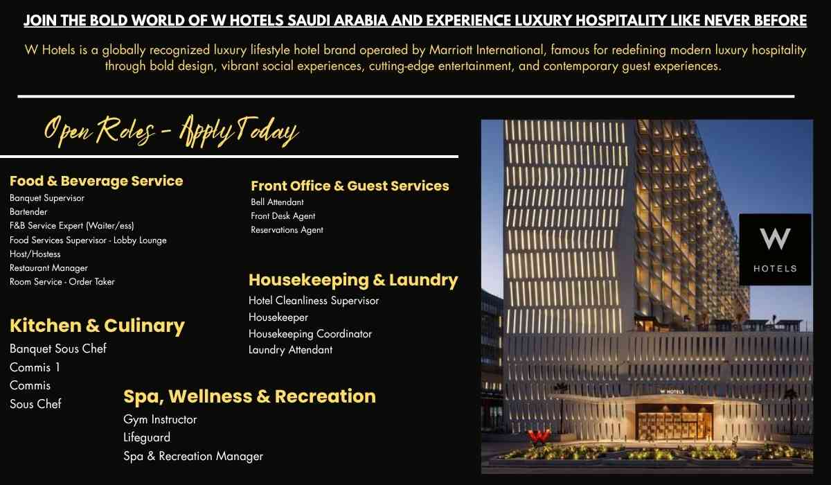 Join the Bold World of W Hotels Saudi Arabia and Experience Luxury Hospitality Like Never Before