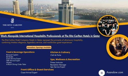 Work Alongside International Hospitality Professionals at The Ritz-Carlton Hotels in Qatar